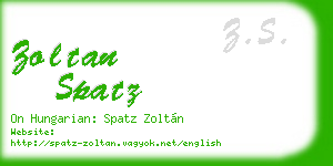 zoltan spatz business card